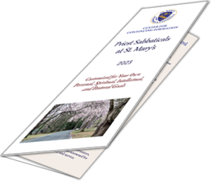 brochure for Priest Sabbaticals at St. Mary's.