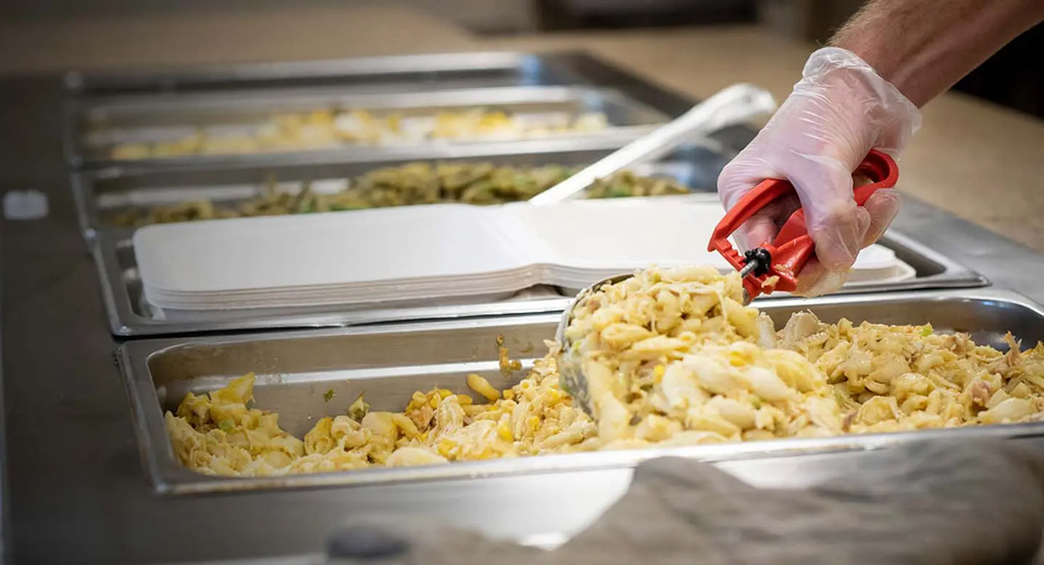 Food service at Our Daily Bread in Baltimore.