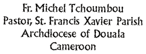 Fr. Michel Tchoumbou parish letterhead